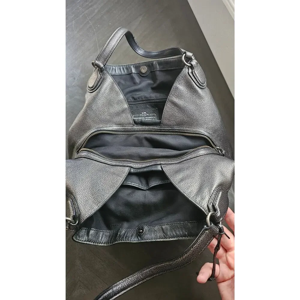 Coach 87399 Edie 31‎ Metallic Leather Shoulder Bag
